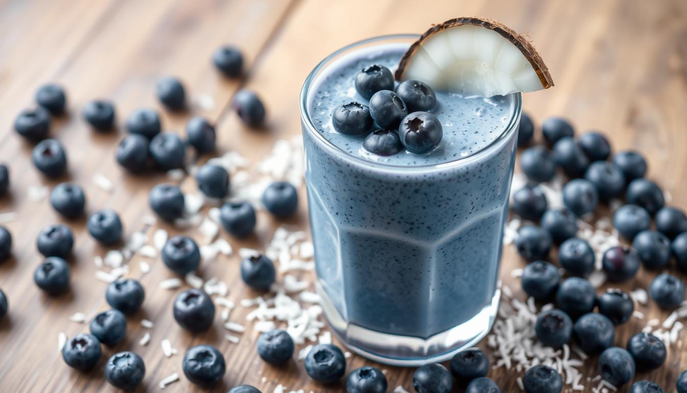 Blueberry Coconut Protein Shake