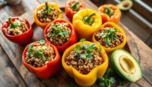 Keto stuffed bell peppers recipe