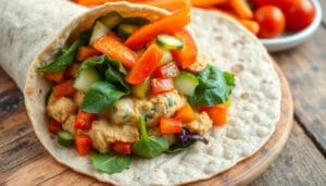 Vegan Hummus and Veggie Wrap