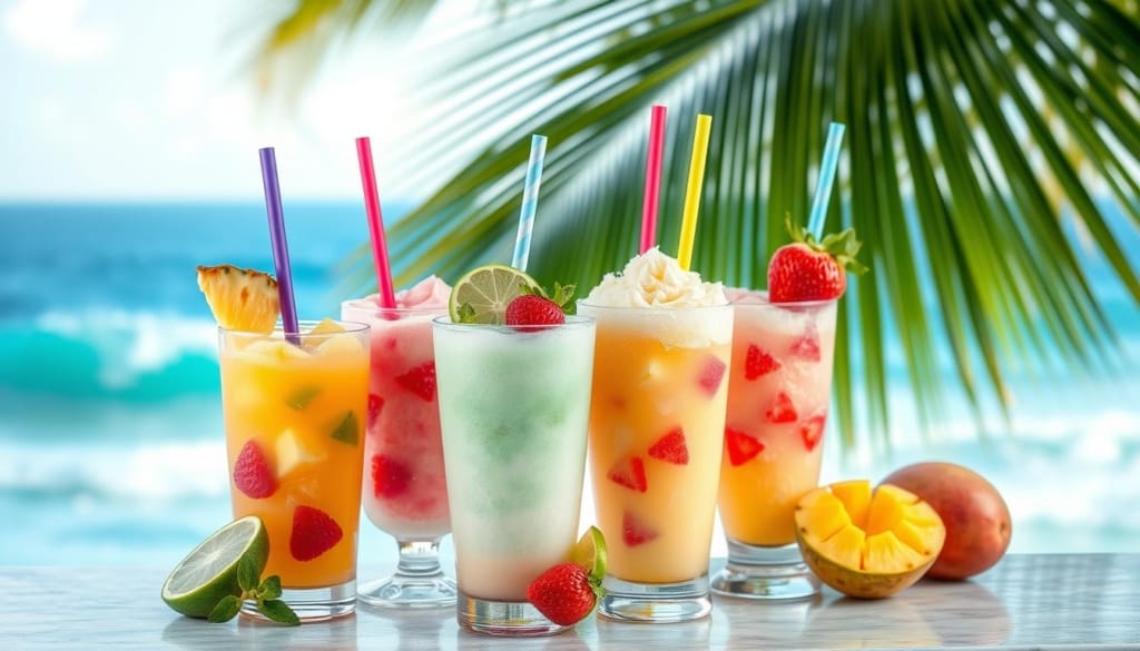 beverages with lime sherbet