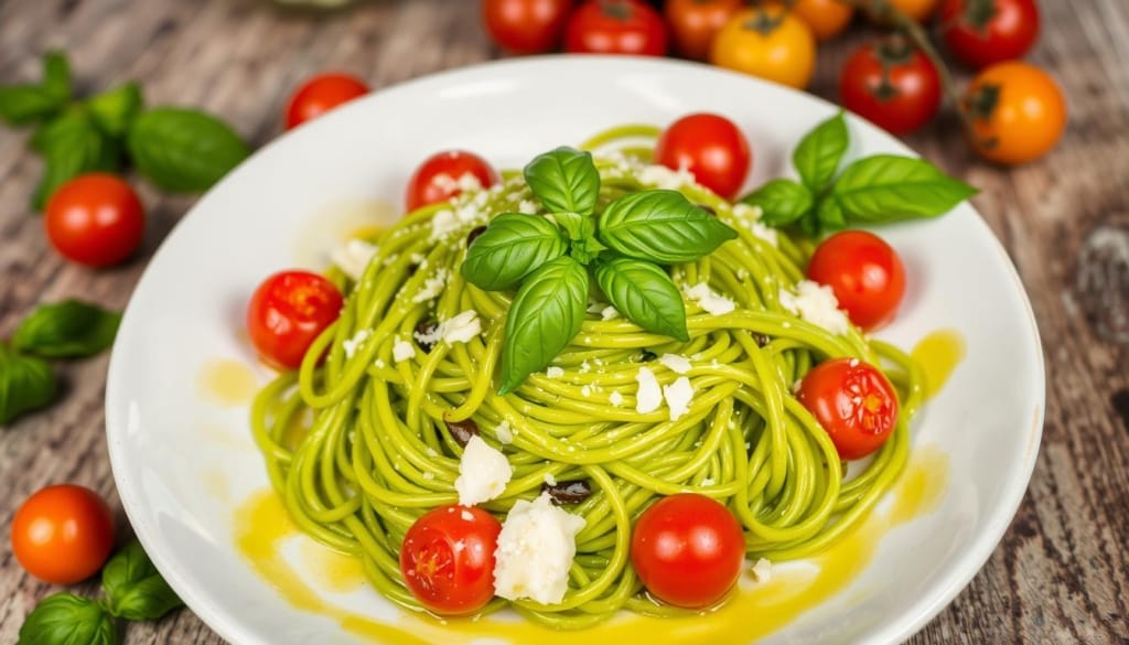 homemade green spaghetti homemade green spaghetti