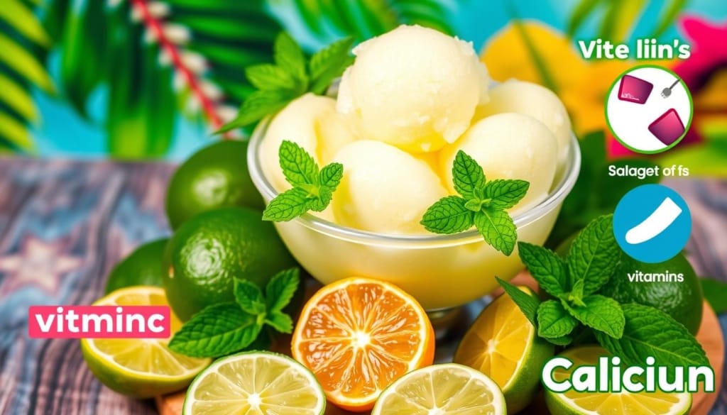 nutritional value of lime sherbet