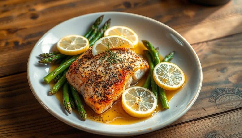 Baked Salmon with Lemon and Asparagus