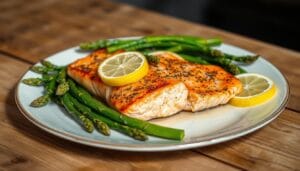 Baked Salmon with Lemon and Asparagus