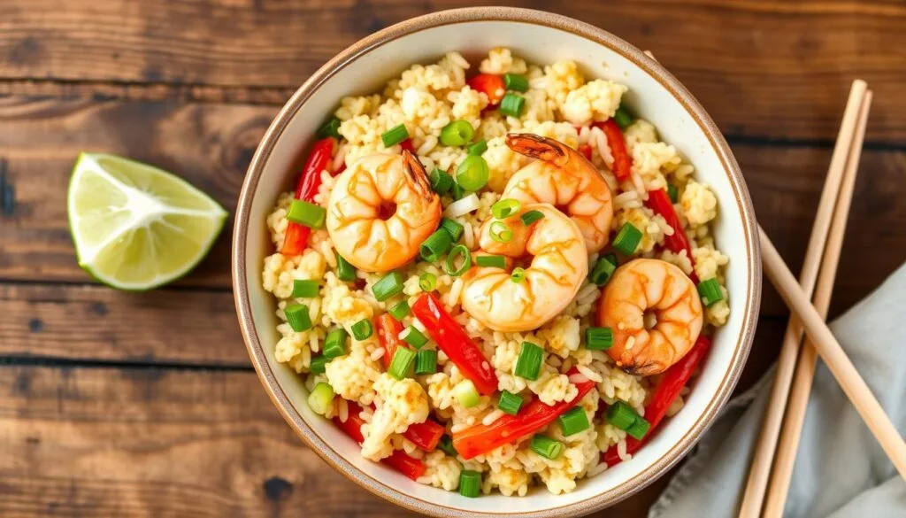 cauliflower fried rice with shrimp keto cauliflower fried rice with shrimp keto